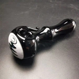 5″ Solid Black Glass Hand Pipe