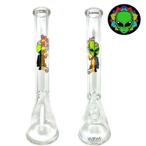 AFM Glass Skeletal Beaker Bong - 18in