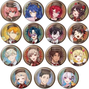 Bandai Niji Kanji Tin Badge Biscuit 4 Candy Toy 12-Pack