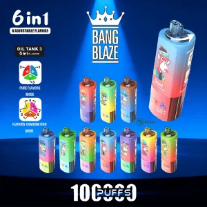 BANG BLAZE 100K 6in1 – 100,000 Puffs | 6-in-1 Flavors | LED Screen Disposable vape