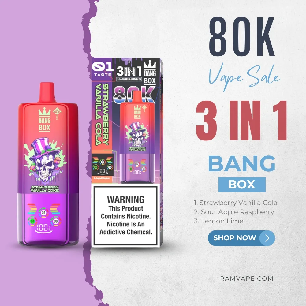 Bang Box 80K Disposable Vape 3 in 1 Flavor 80000 Puffs