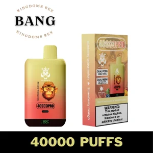 Bang Kingdoms Rex 40000 Puffs Disposable Vape 40k Double Flavor Screen