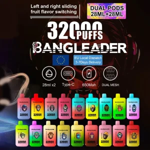 Bang Leader 32K – 32,000 Puffs, 1.0 Ohm Mesh Core,Supports OEM/ODM Services
