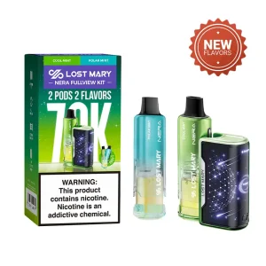 Cool Mint &amp; Polar Mint - Lost Mary Nera Fullview 70K Disposable Vape Kit