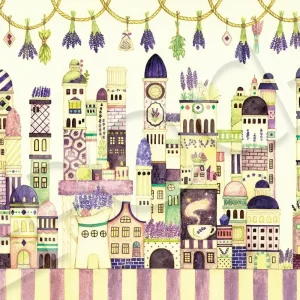 Epoch 02-602 Jigsaw Puzzle Art: Noriko Nishimura's Lavender Town