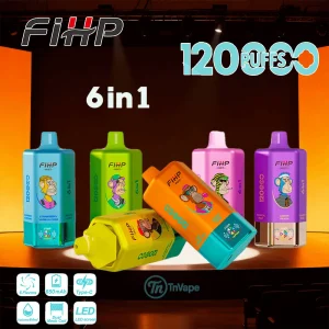 FiHP 120000 6in1 Multiple Flavor – 120K Puffs & 6 in 1 Vape With LED Screen Disposable Vapes