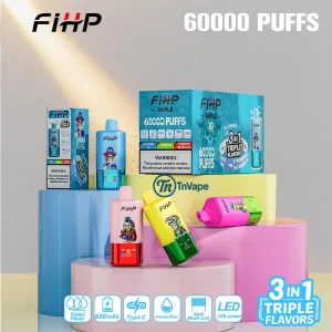 FiHP 60000 Triple Flavors | 3 in 1 Flavor & 60000 Puffs & Dual Mesh Coil Disposable Vapes