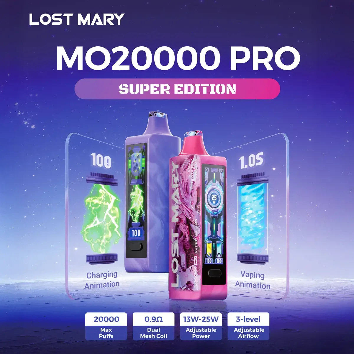 Lost Mary MO20K MO20000 Pro “SUPER EDITION” Disposable Device – 20000 Puffs