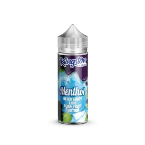 Menthol - Black Grape Lime Bubblegum Kingston 100ml Nicotine Free 0mg E Liquid VAPE Juice