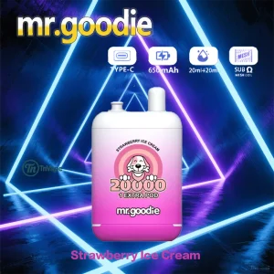 Mr.Goodie 20000 | 20K Puffs Disposable Vape with Mesh Coil, Dual Pods & Fast Type-C Charging