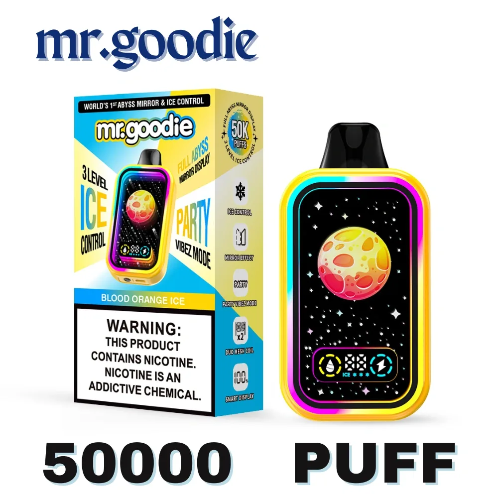 Mr. Goodie 50K Puffs Vape Ice Control Full Abyss Mirror Smart Display 50000 Puff