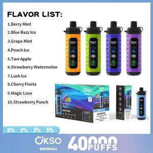 OKSO SHISHA MAX 40K Vaping Box Box Pulse – Premium Vaping Experience For Cloud Chasers