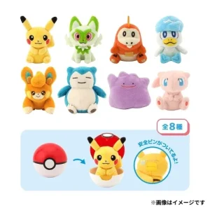 Pokemon Plush Badge Collectible Toy in Monster Ball Case Vol 1