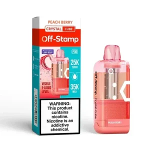 Off-Stamp X-CUBE Crystal 35K Disposable Kit (5%, 35000 Puffs) - Peach Berry*