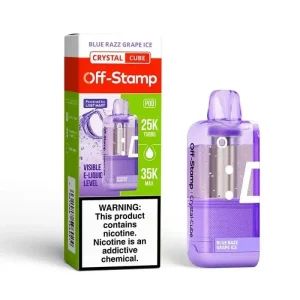 Off-Stamp X-CUBE Crystal 35K Disposable Kit (5%, 35000 Puffs) - Blue Razz Grape Ice