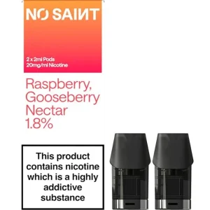 Raspberry gooseberry nectar NO SAINT pods 2 pack