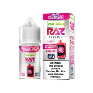 RAZ x Pod Juice Salt: Straw Watermelon Bubblegum Ice