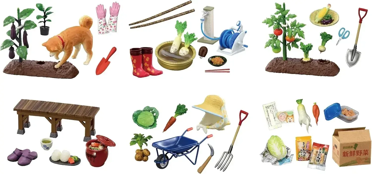 Re-Ment Petite Sample Veggie Cultivation Box Set Diorama Display
