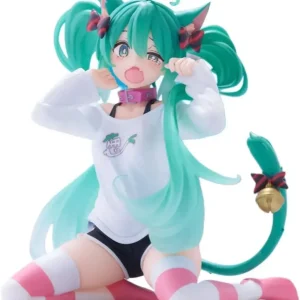 Taito Hatsune Miku Desktop Cute Cat Ears Figure 13cm