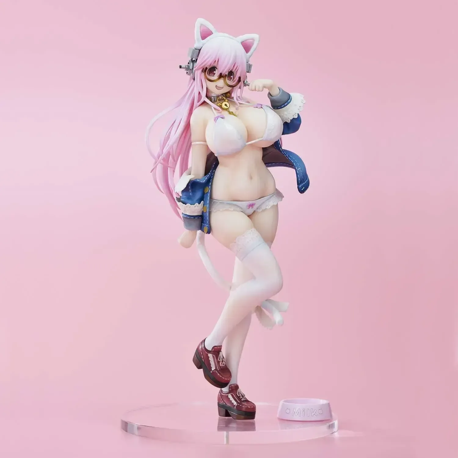 Union Creative Super Sonico White Cat PVC ABS Figure 270mm - Image 2