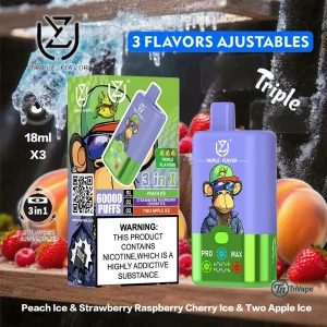 UZY 3 IN 1 60000 Triple Flavors | 60,000 Puffs, 3-in-1 Vape with LED Display & Pro/Max Modes