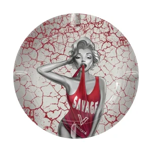 V Syndicate Dank Diva Round Metal Ashtray - 5.5in