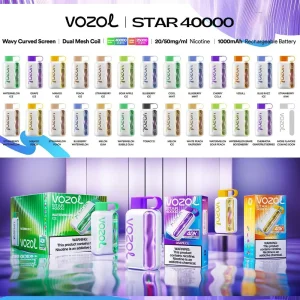 Vozol Star 40K – Dual Puff Modes & Wavy Curved Screen Disposable Vapes
