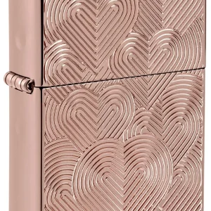 Zippo Lighter - Engraved Hearts