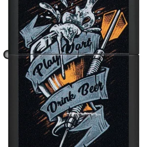 Zippo Lighter - Play Darts & Drink Beer