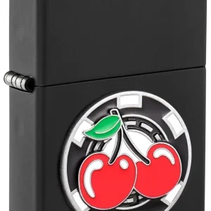 Zippo Lighter - Poker Chip with Lucky Cherries