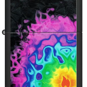 Zippo Lighter - Rainbow Blur