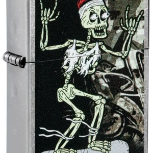 Zippo Lighter - Skateboarder Skeleton